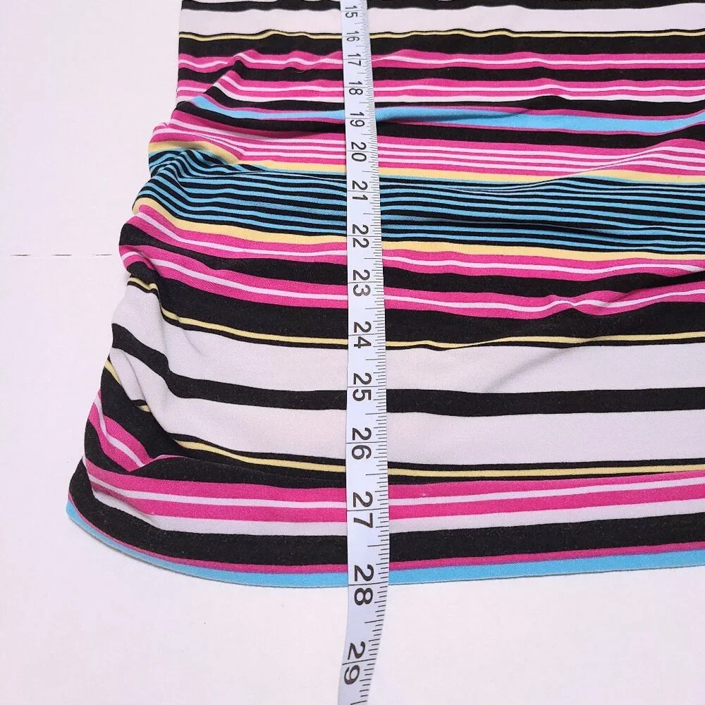 Bobbie Brooks Striped Ruched Tunic Top – Size Large - Picture 8 of 10